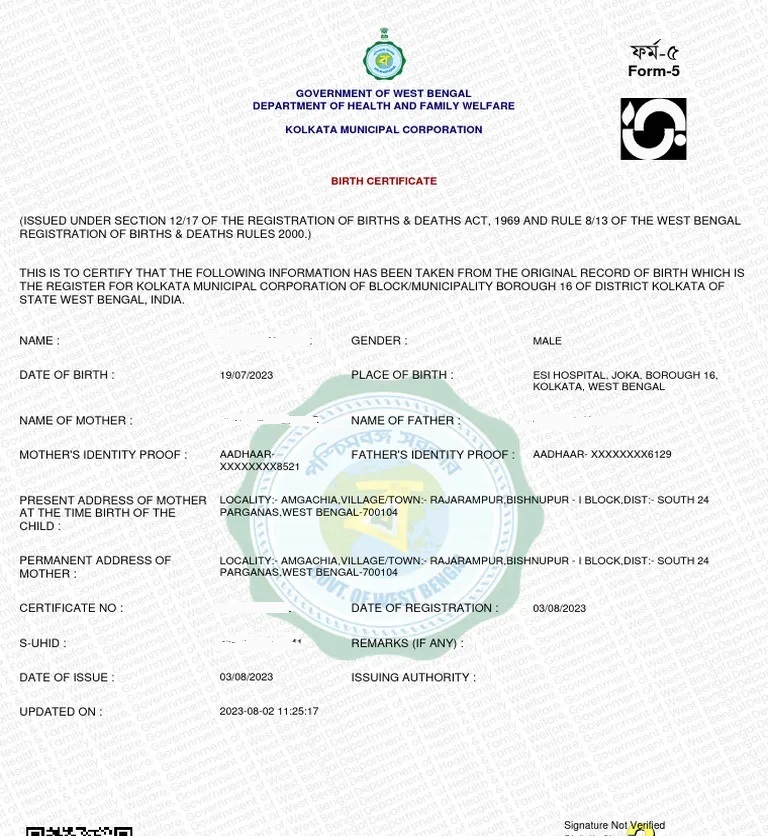 Birth Certificate